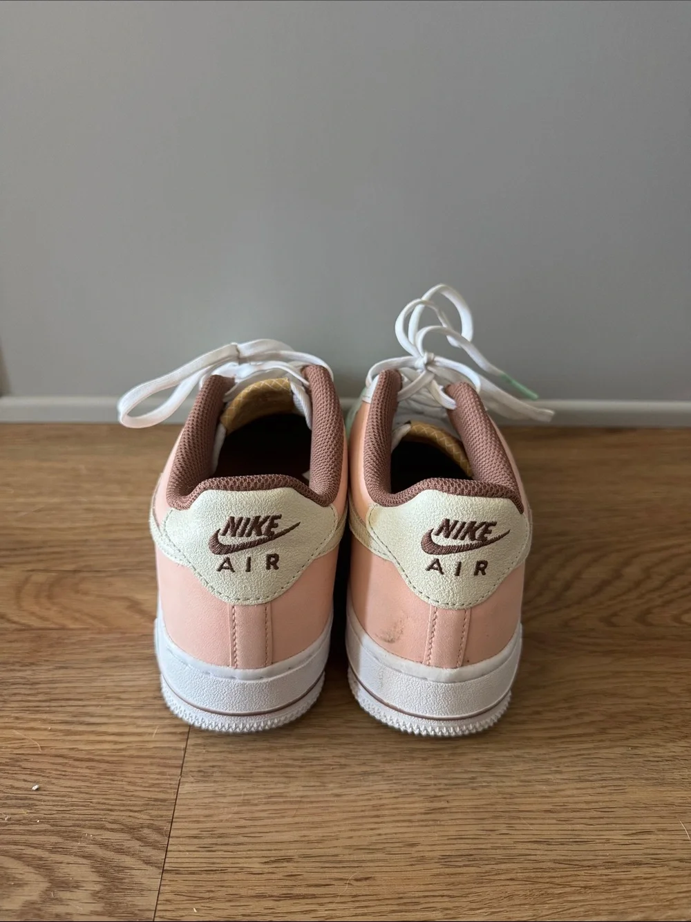 Nike White Sneakers with Mint Green & Peach Accents
